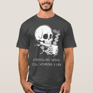 Camiseta Engraçado Skeleton preguiçoso Gótico Homens Mulher