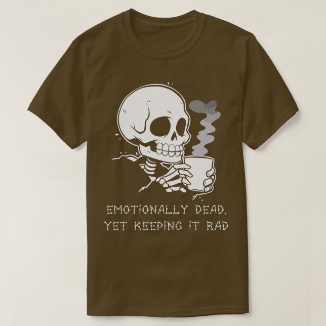 Camiseta Engraçado Skeleton preguiçoso Gótico Homens Mulher (Frente do Design)