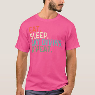 Camiseta Engraçado Skydiver Coma Céu do Sono