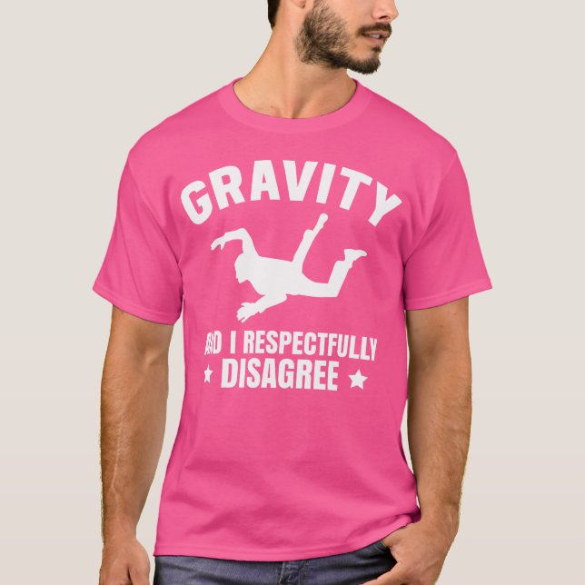Camiseta Engraçado Skydiving Interior (Frente)