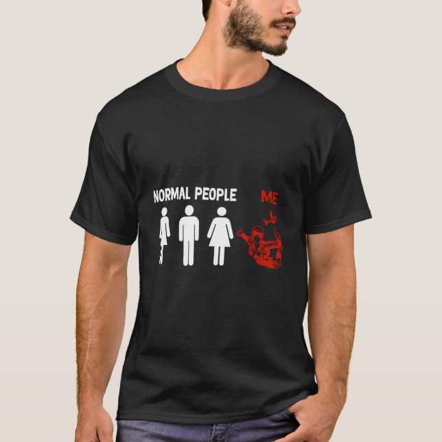 Camiseta Engraçado Skydiving Normel Pepole Sky Dive (Frente)
