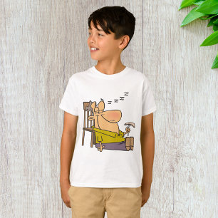 Camiseta Engraçado Sleepy Man Napling com Sanduíche