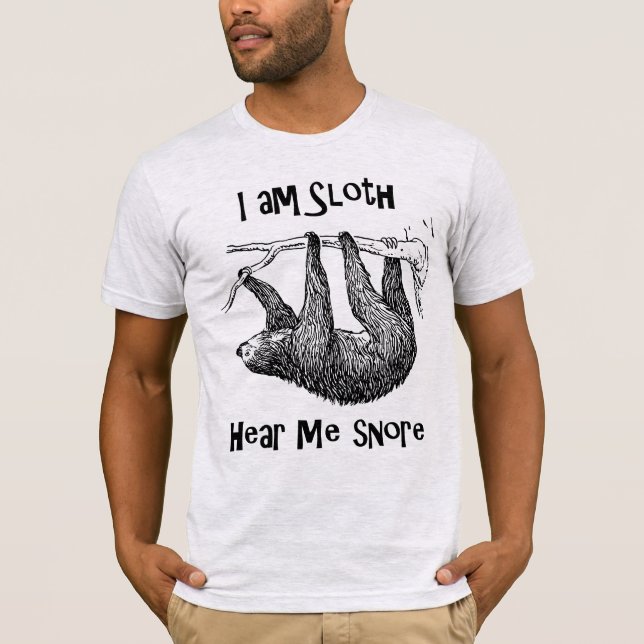 Camiseta Engraçado Sloth (Frente)