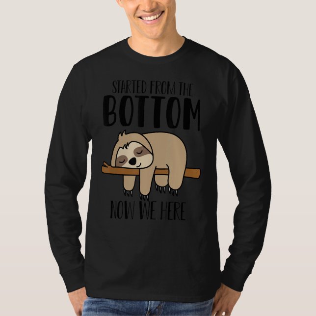 Camiseta Engraçado Sloth Dizendo Engraçado Sloth Dizendo Mu (Frente)