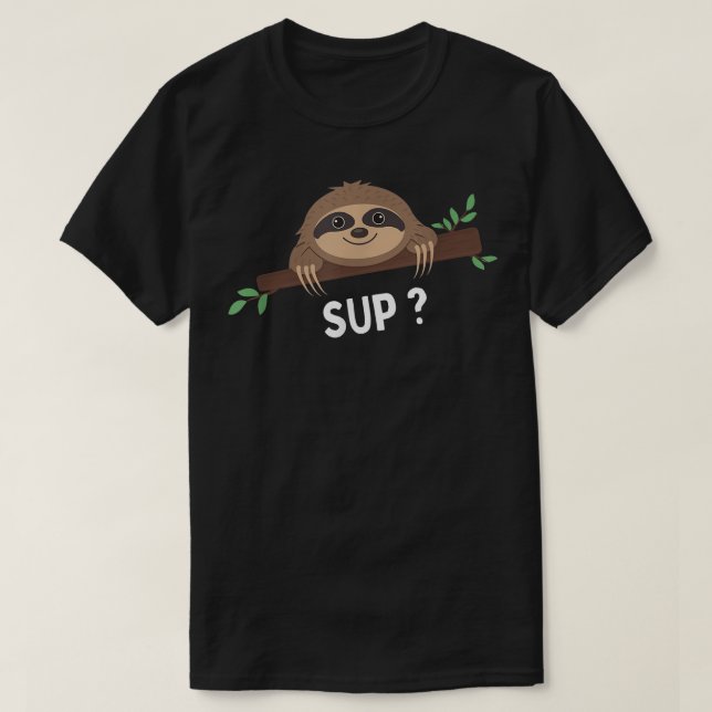 Camiseta Engraçado Sloth Dizendo Sloume Costume Pet Animal  (Frente do Design)
