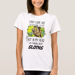 Camiseta Engraçado Sloth Lover