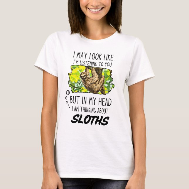 Camiseta Engraçado Sloth Lover (Frente)