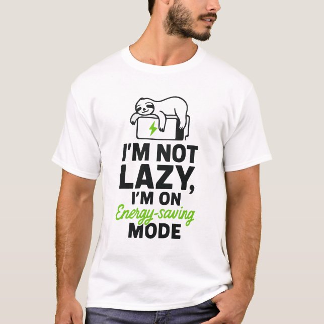 Camiseta Engraçado Sloth, não sou preguiçoso, estou no humo (Frente)