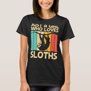 Camiseta Engraçado Sloth Para Meninas Crianças Preguiçosas 