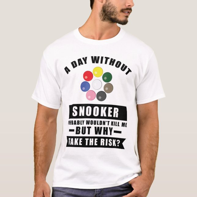 Camiseta Engraçado Snooker Design (Frente)