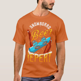 Camiseta Engraçado Snowboard Beer Repete Snowboard
