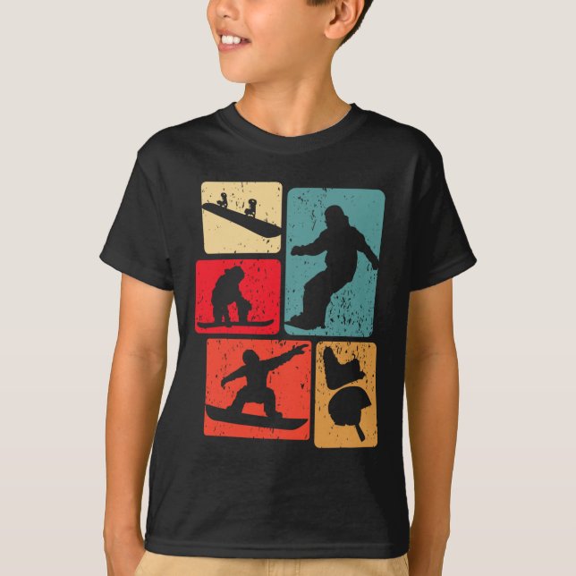 Camiseta Engraçado Snowboard Lover Snowboarder Esportes de  (Frente)