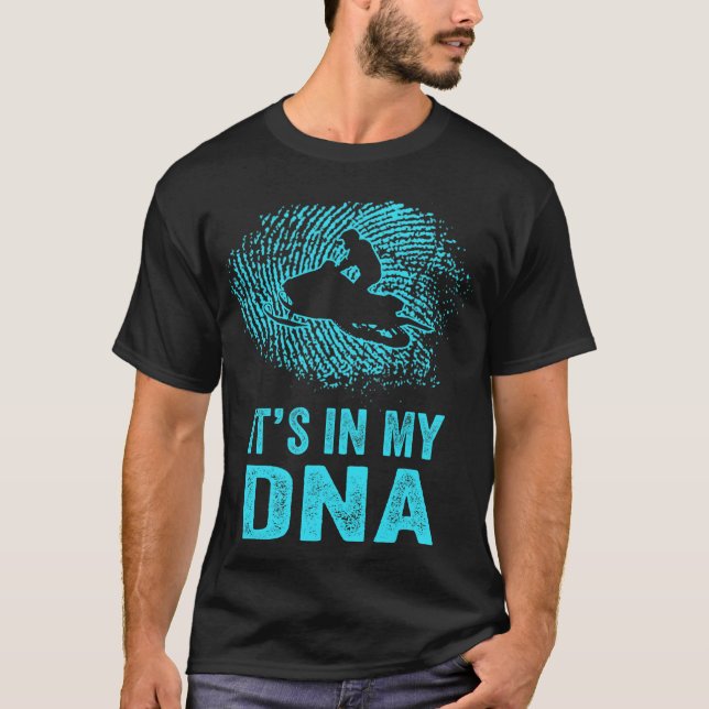 Camiseta Engraçado Snowmobile It_s no meu DNA Fingerprint T (Frente)