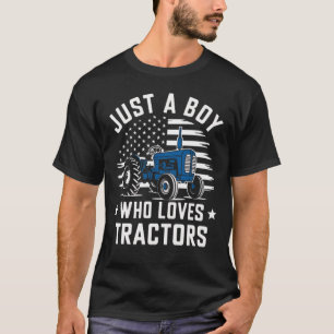 Camiseta Engraçado Só Um Menino Que Ama Crianças De Tratore