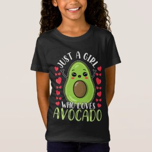 Camiseta Engraçado Só Uma Garota Que Adora Avocado Para G