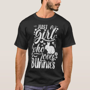 Camiseta Engraçado Só Uma Garota Que Ama Coelhos Coelho Fof