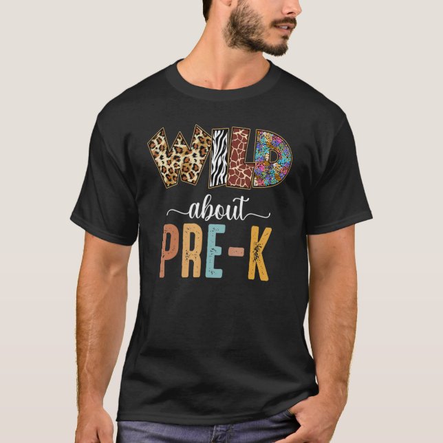 Camiseta Engraçado Sobre O Professor Pré-K De Volta A Sch (Frente)