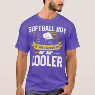 Camiseta Engraçado Softball Boys Homens Crianças Jogador de