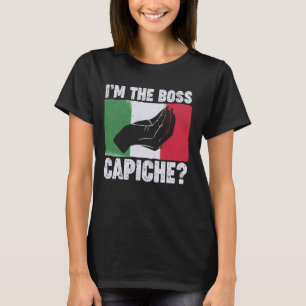 Camiseta Engraçado, sou chefe italiano Nonna Capiche dizend