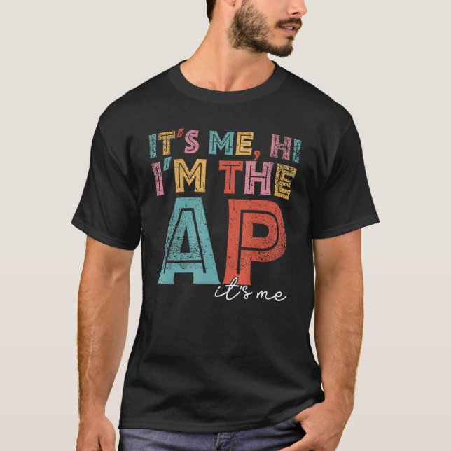 Camiseta Engraçado, sou eu, sou a Ap, sou eu assistente, pr (Frente)