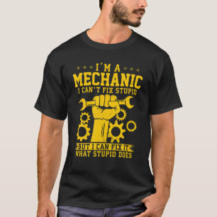 Camiseta Engraçado, sou mecânico, mulher, criança, mecânica