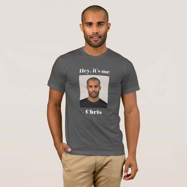 Camiseta Engraçado, sou o Máscara Fotográfica dos Homens (Frente Completa)
