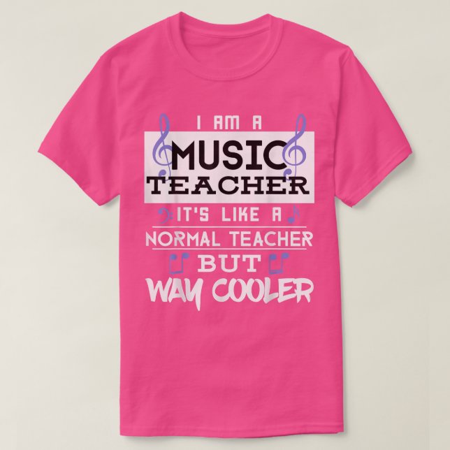 Camiseta Engraçado Sou Professora De Música Muito Mais Fria (Frente do Design)