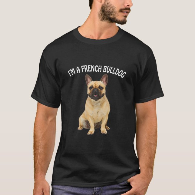 Camiseta Engraçado, sou um Bulldog francês Halloween Cachor (Frente)