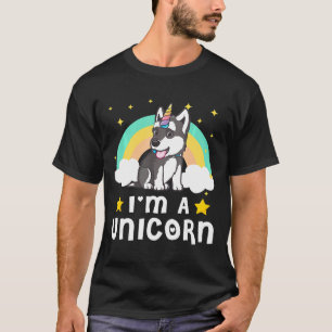 Camiseta Engraçado Sou Um Cachorro Siberiano De Unicórnio