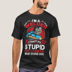 Camiseta Engraçado, sou um soldador que solda suprimentos d