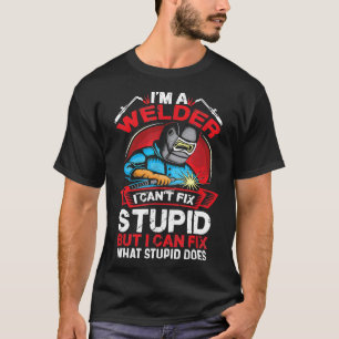 Camiseta Engraçado, sou um soldador que solda suprimentos d