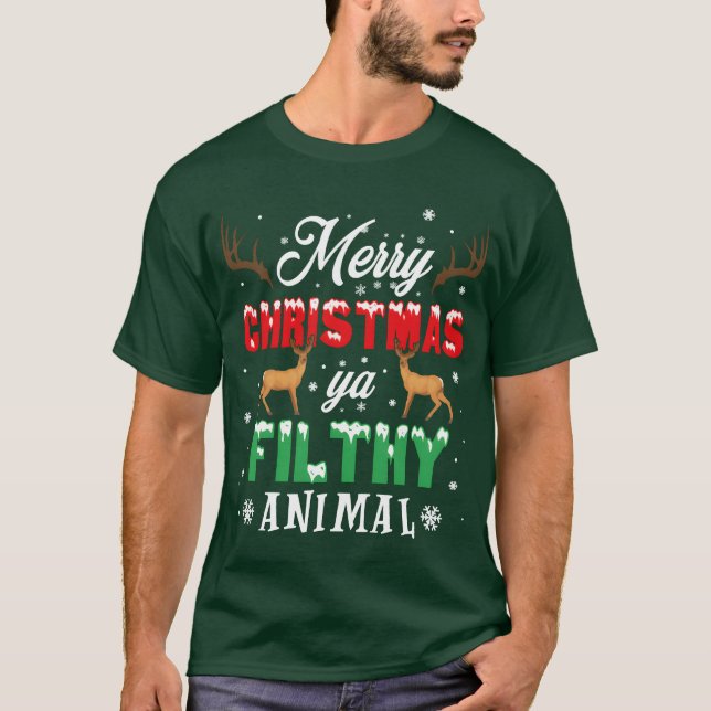 Camiseta Engraçado Sozinho Em Filmes Domésticos Feliz Anima (Frente)