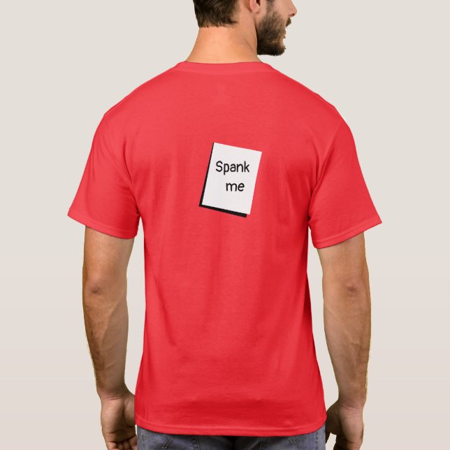 Camiseta Engraçado SPANK ME Graphic Novelty T-shirt para ho (Verso)
