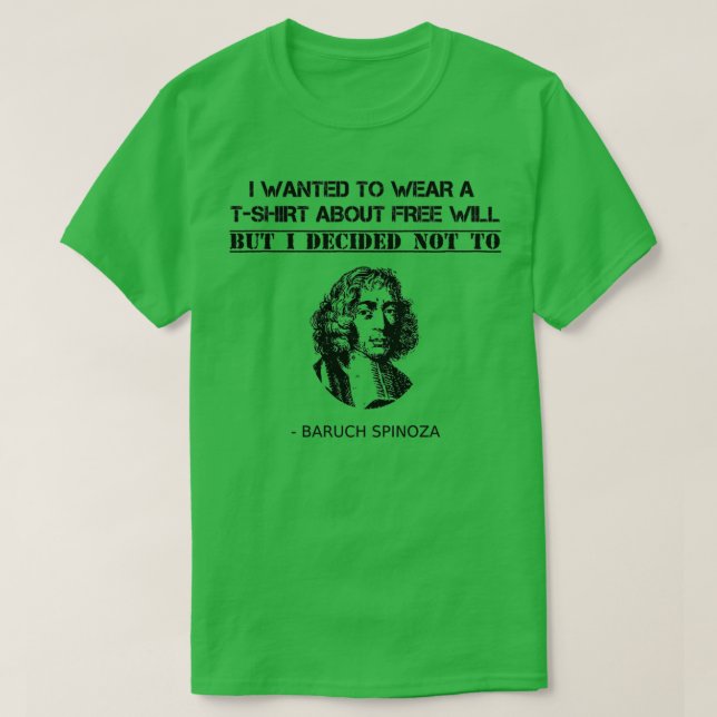 Camiseta Engraçado Spinoza Filosofia Estudante de Filosofia (Frente do Design)