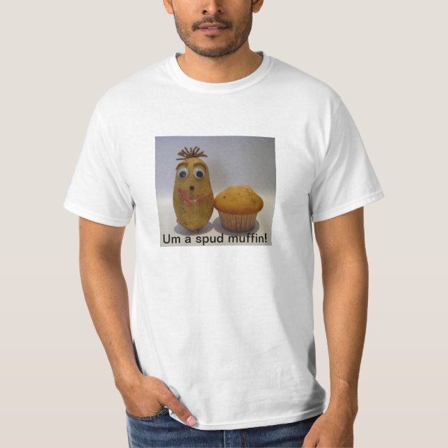 Camiseta Engraçado Spud o t-shirt do muffin (do parafuso (Frente)