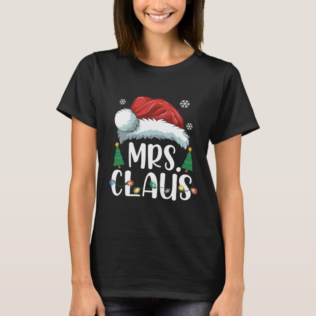 Camiseta Engraçado Sra. Claus Papai noel Natal (Frente)