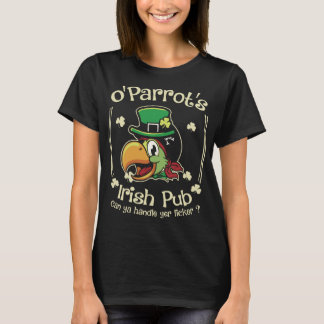 Camiseta Engraçado St Patricks Parrot Bird Irlandês