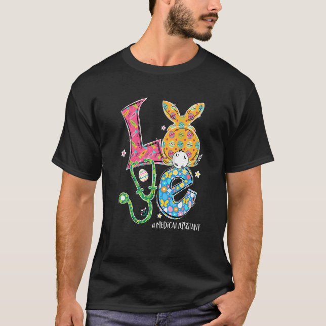 Camiseta Engraçado Stethoscope Adorava Assistente Médico Bu (Frente)
