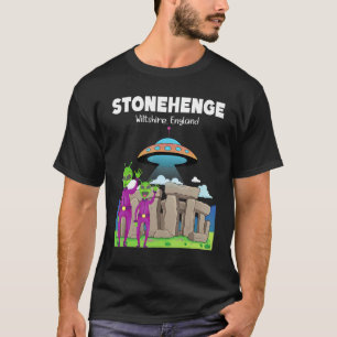 Camiseta Engraçado Stonehenge England Souvenir - Aliens e F