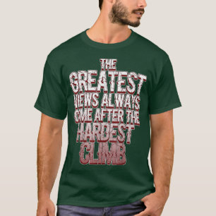 Camiseta Engraçado Subindo Montanha em Pé Grande Homens
