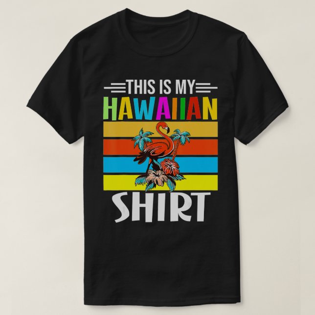 Camiseta Engraçado Summer Hawaii Flamingo Men Mulheres Este (Frente do Design)