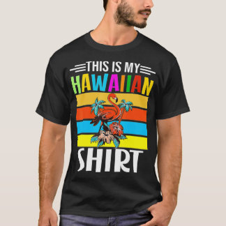 Camiseta Engraçado Summer Hawaii Flamingo Men Mulheres Este