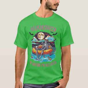 Camiseta Engraçado SummerEntre Esperando pelo Skelet do Hal