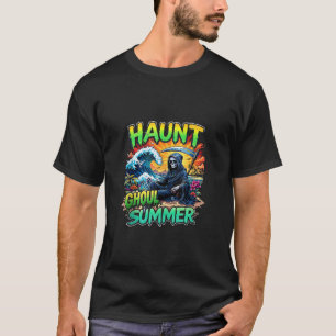 Camiseta Engraçado SummerEntre Vibes Skeleton Sorvete HOT G