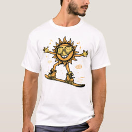Camiseta Engraçado Sun Snowboard