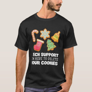 Camiseta Engraçado Suporte Técnico de Natal Computador IT