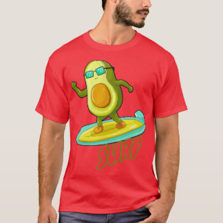 Camiseta Engraçado Surf Avocado