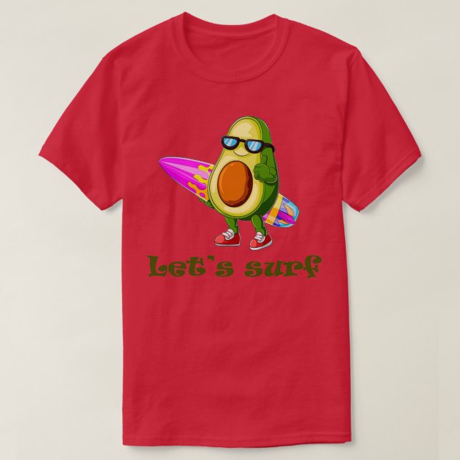Camiseta Engraçado surfando 40 (Frente do Design)
