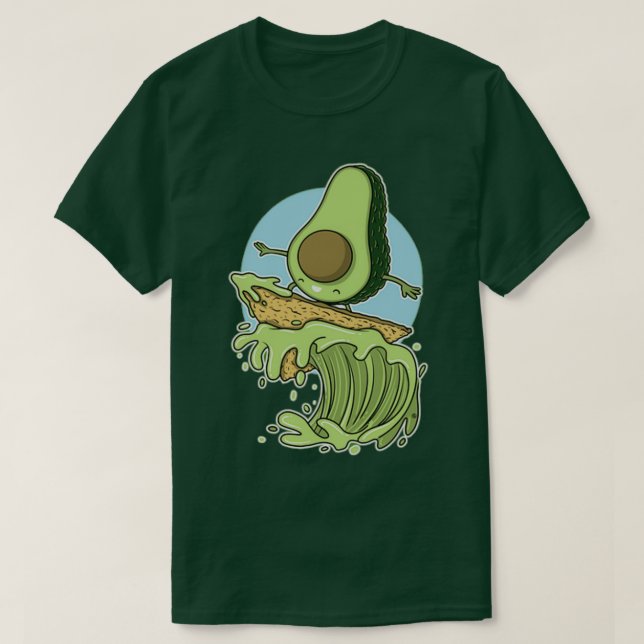 Camiseta Engraçado Surfe no Avocado 51 (Frente do Design)