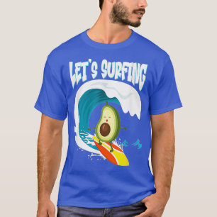 Camiseta Engraçado Surfe no Avocado Eu Adoro
